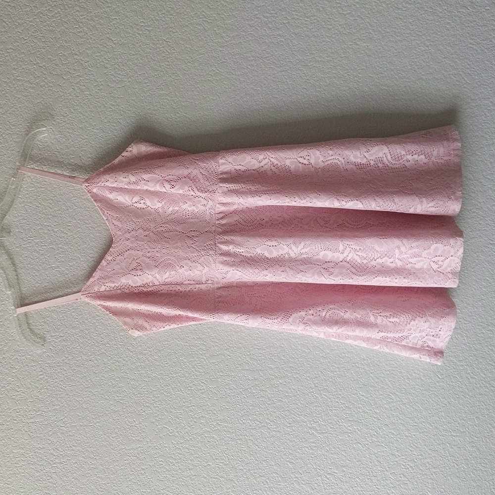 No Boundaries Pink Lace Dress